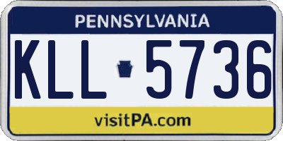 PA license plate KLL5736