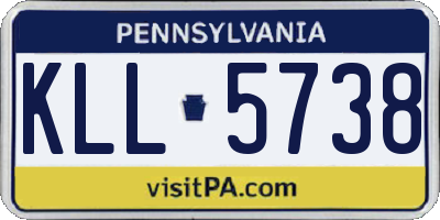 PA license plate KLL5738