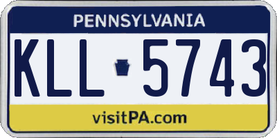 PA license plate KLL5743