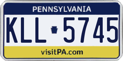 PA license plate KLL5745
