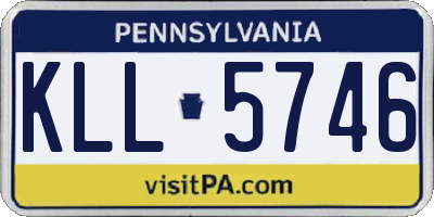 PA license plate KLL5746