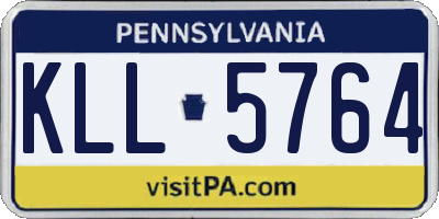 PA license plate KLL5764