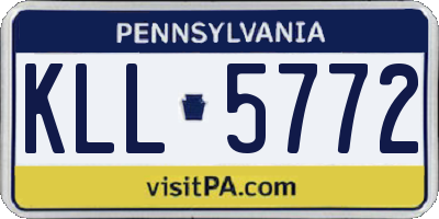 PA license plate KLL5772