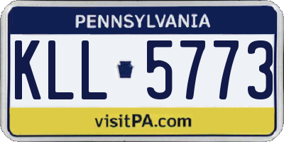 PA license plate KLL5773