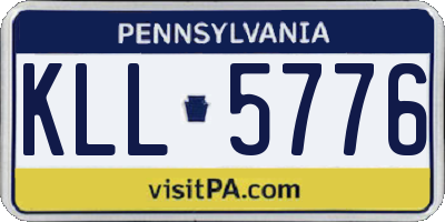 PA license plate KLL5776