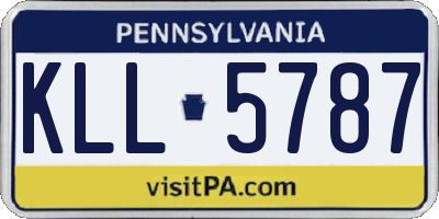 PA license plate KLL5787
