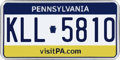 PA license plate KLL5810