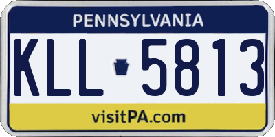 PA license plate KLL5813