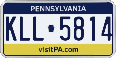 PA license plate KLL5814