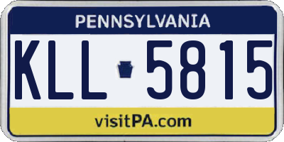 PA license plate KLL5815