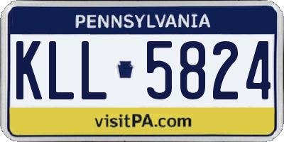 PA license plate KLL5824