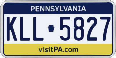 PA license plate KLL5827