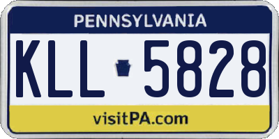 PA license plate KLL5828