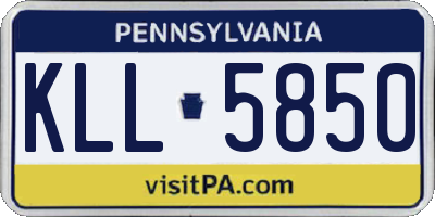 PA license plate KLL5850