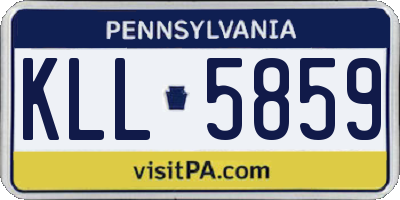 PA license plate KLL5859