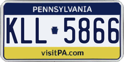 PA license plate KLL5866