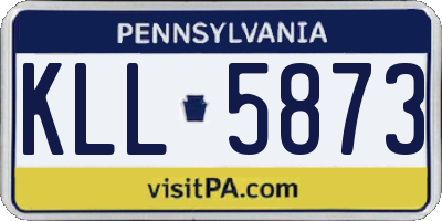 PA license plate KLL5873