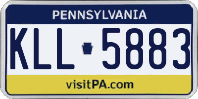 PA license plate KLL5883