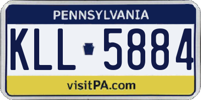 PA license plate KLL5884