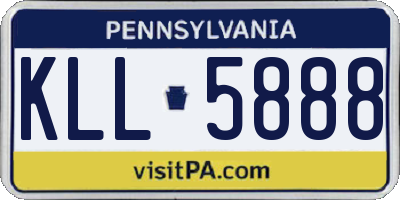 PA license plate KLL5888