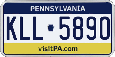 PA license plate KLL5890