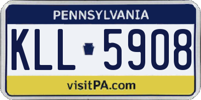 PA license plate KLL5908