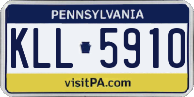 PA license plate KLL5910