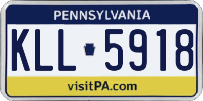 PA license plate KLL5918