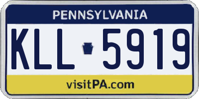 PA license plate KLL5919