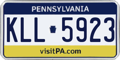 PA license plate KLL5923
