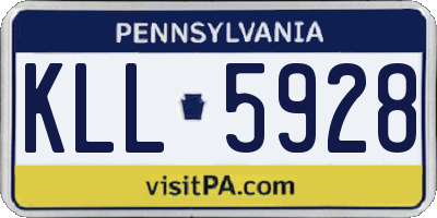 PA license plate KLL5928