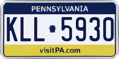 PA license plate KLL5930