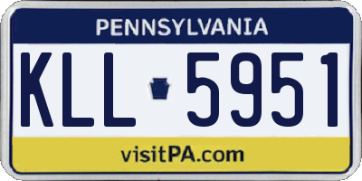 PA license plate KLL5951