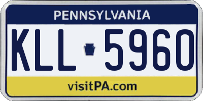 PA license plate KLL5960