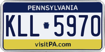 PA license plate KLL5970