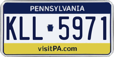 PA license plate KLL5971