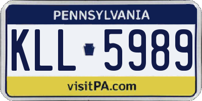 PA license plate KLL5989