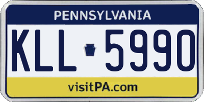 PA license plate KLL5990