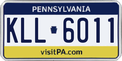 PA license plate KLL6011