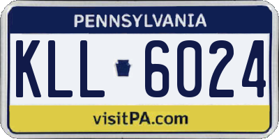PA license plate KLL6024