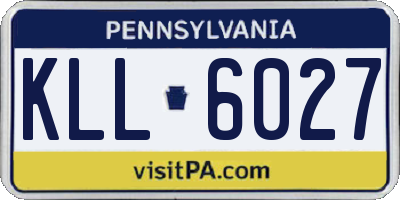 PA license plate KLL6027