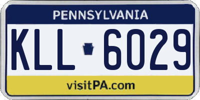 PA license plate KLL6029
