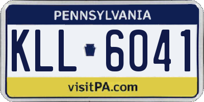 PA license plate KLL6041