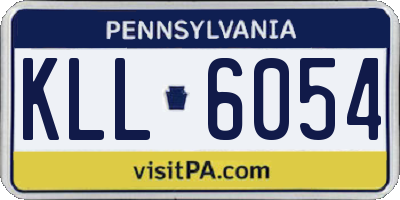 PA license plate KLL6054