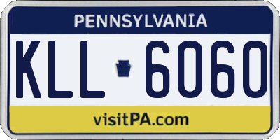 PA license plate KLL6060