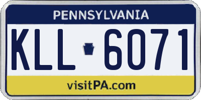 PA license plate KLL6071