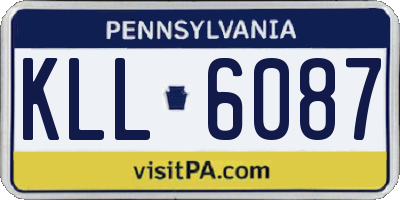 PA license plate KLL6087