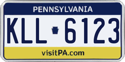PA license plate KLL6123