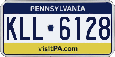 PA license plate KLL6128