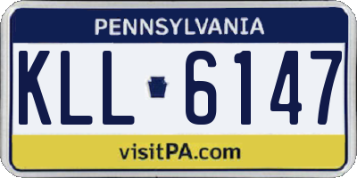 PA license plate KLL6147